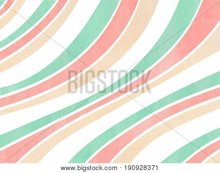 Watercolor Striped Background.