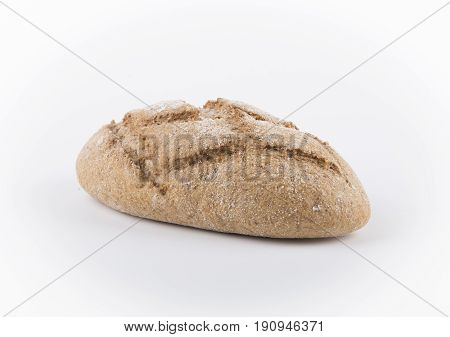 Top view homemade bread on a white background to paste in your design.
