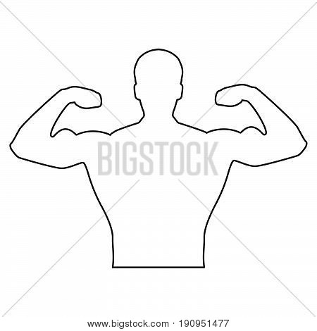 Bodyblder It Is   The Black Color Icon .