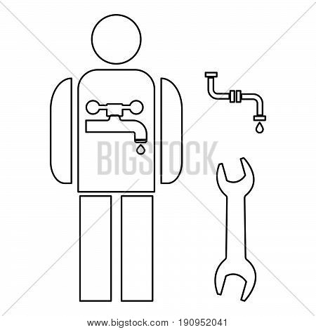 Plumber   The Black Color Icon .