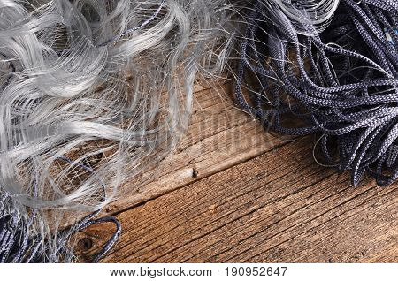 Fishing Net From The Fishing Line Close Up