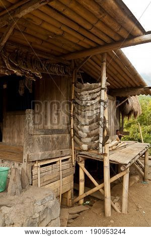 traditional village Bena village on Flores Island Indonesia Asia