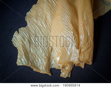 (Close up) Dried Tofu Skin For Cooking Healthy Food.