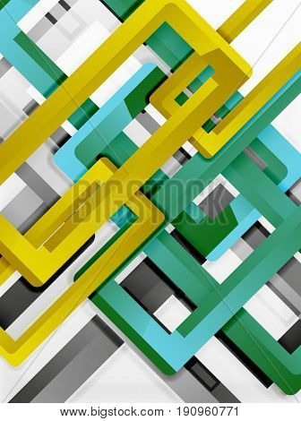 Rectangle tube elements, 3d background