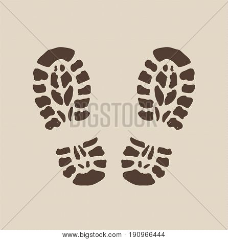 Footprint icon. Shoes icon. Shoes design. Vector stock.