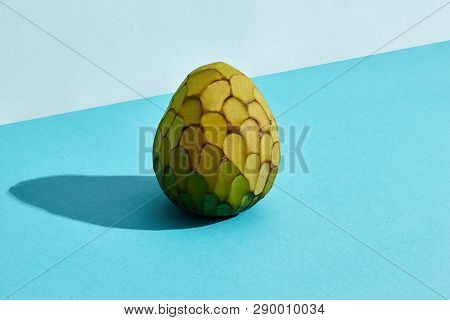Close Up High Quality Image Of Whole Sugar-apple, Fruit Of Annona Squamosa Cherimoya, Fruit Composit