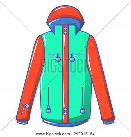 Winter Ski Jacket Icon. Cartoon Of Winter Ski Jacket Vector Icon For Web Design Isolated On White Ba