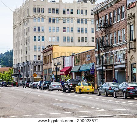 Astoria, Oregon - May 17, 2016: Astoria Is The Oldest City In Oregon, Has A Population Of 10, 000, I