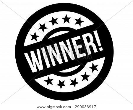 Winner Stamp On White Background. Sign, Label Sticker