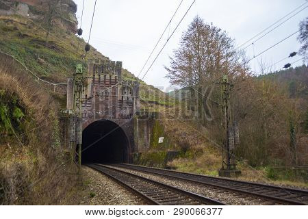 1849 Railway Tunnel In Frankenstein, Rhineland-palatinate, Germany During The Day