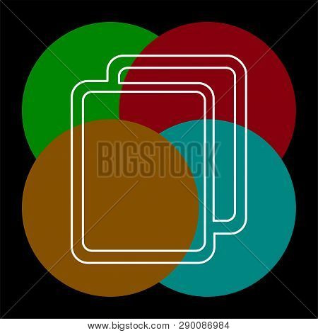 Copy Or Duplicate Document Icon - Web Page Symbol - Office File Format. Thin Line Pictogram - Outlin