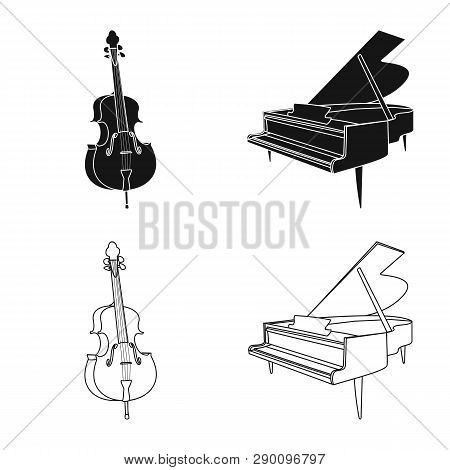 Vector Illustration Of Music And Tune Icon. Set Of Music And Tool Vector Icon For Stock.