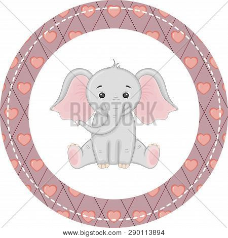 Vector Image With Elephant For Valentines Day