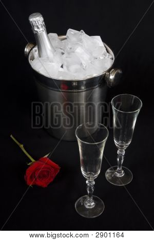 Iced Champagne med Rose