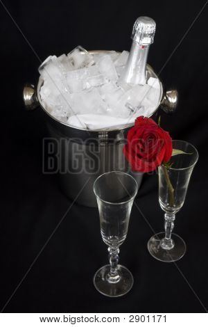 Iced Champagne med Rose