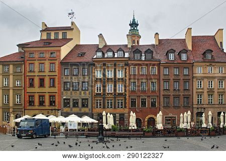 Warsaw, Poland - May 12, 2012: View Of The Warsaw Old Town Market Place (rynek Starego Miasta). Is T