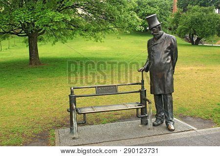 Warsaw, Poland - May 12, 2012: Sculpture Of Sir William Heerlein Lindley In The Town Park. He Was A 