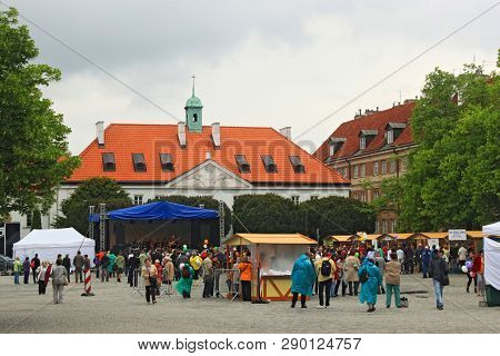 Warsaw, Poland - May 12, 2012: City Fair On The Market Square Of The New Town (rynek Nowego Miasta) 