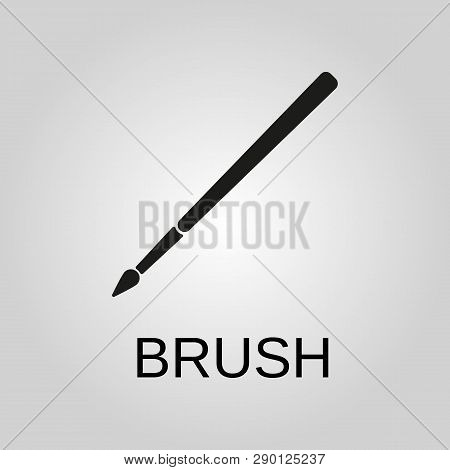 Brush Icon. Brush Symbol. Flat Design. Stock - Vector Illustration.