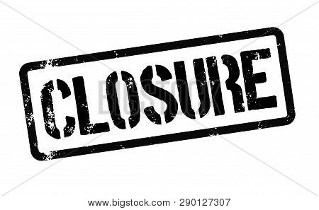 Closure Stamp On White Background. Sign, Label Sticker