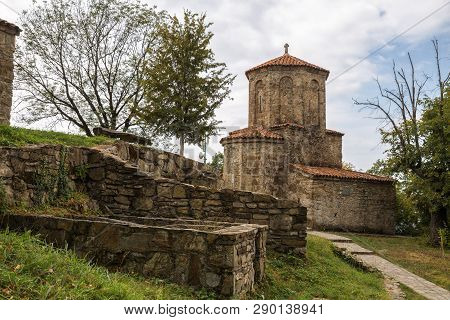 Ancient Square Church Of The 9th Century In Nekresi Monastery, Georgia