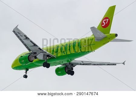 Moscow, Russia - March 17, 2019: Aircraft Airbus A319-114 Vp-bhf Of S7 - Siberia Airlines Going To L