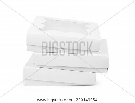 Boxes For Cookies Or Sweets On A White Background