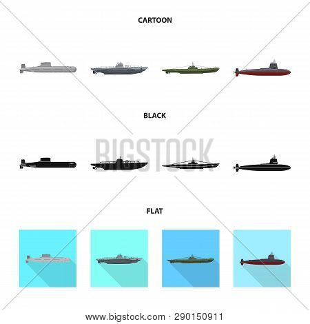 Vector Design Of War  And Ship Icon. Collection Of War  And Fleet Stock Vector Illustration.
