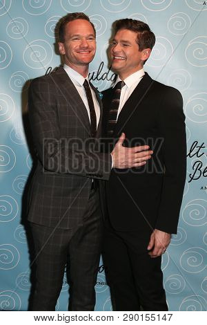 NEW YORK-APR 14: Neil Patrick Harris (L) and husband David Burtka attend the Broadway opening night after party of 'It Shoulda Been You' at The Edison Ballroom on April 14, 2015 in New York City.