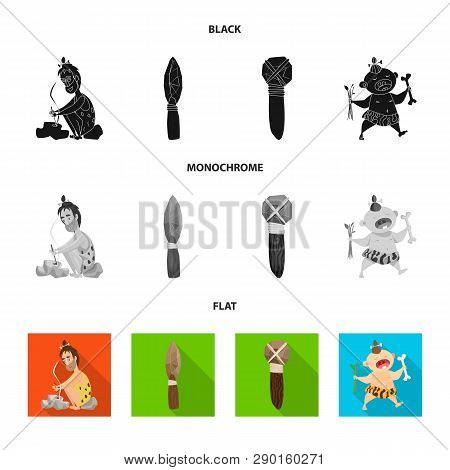 Vector Illustration Of Evolution  And Prehistory Icon. Set Of Evolution  And Development  Stock Vect