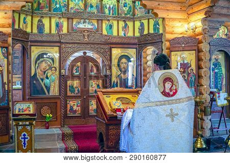 Chapaevsk, Samara Region, Russia - February 17, 2019: Church Of The Kazan Icon Of The Mother Of God 