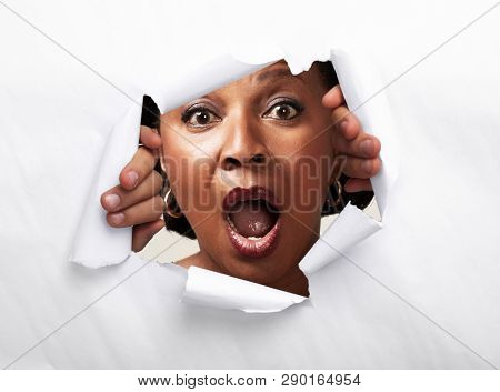 happy joyful afro-american woman