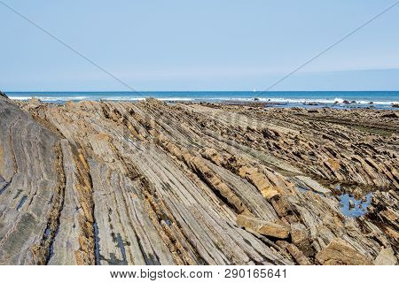 The Flysch Coast Of Sakoneta, Zumaia - Basque Country, Spain