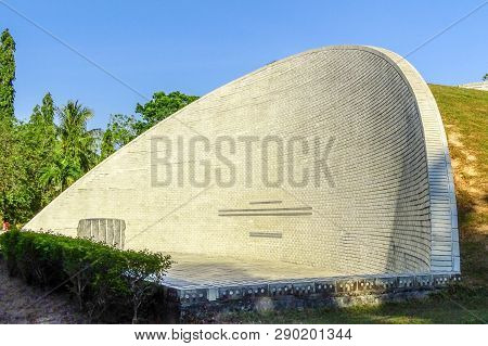 Labuan,malaysia-mac 2,2019:view Of The  Japanese War Memorial In Damai Park,labuan,malaysia.it Was B