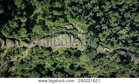 Overhead Ascending Drone View Of The Lost City, Archeological Site In Colombia