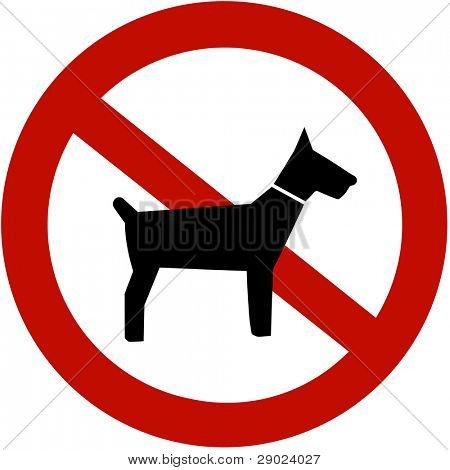 No cani ammessi (segno di illustrazione)