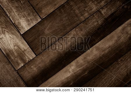 Patterned wooden floor textured background