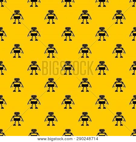 Android Robot Pattern Seamless Vector Repeat Geometric Yellow For Any Design
