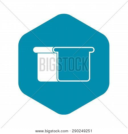 White Bread Icon In Simple Style Isolated Vector Illustration