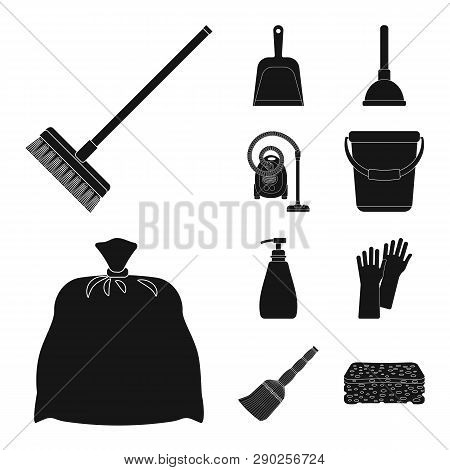 Isolated Object Of Cleaning And Service Symbol. Set Of Cleaning And Household Stock Symbol For Web.