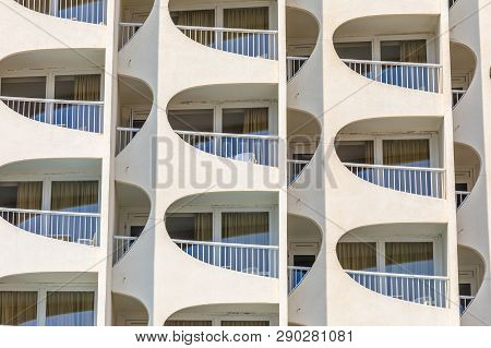 Detail Of Apartments In Hotel In La Grande Motte, Occitanie, Southern France