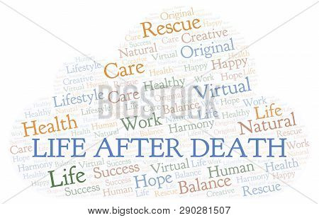 Life After Death Word Cloud. Wordcloud Made With Text Only.