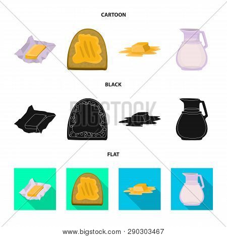 Isolated Object Of Creamy And Product Icon. Collection Of Creamy And Farm Stock Symbol For Web.