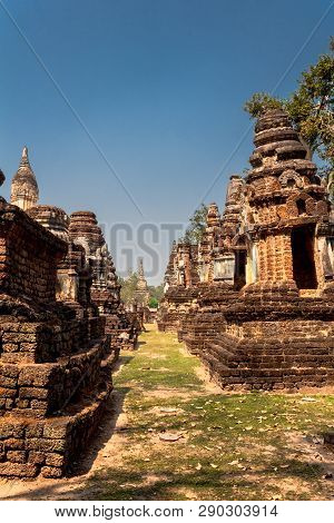 Ancient Si Satchanalai Historical Park, A Historical Park In Si Satchanalai District, Sukhothai Prov