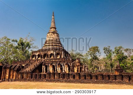 Ancient Si Satchanalai Historical Park, A Historical Park In Si Satchanalai District, Sukhothai Prov