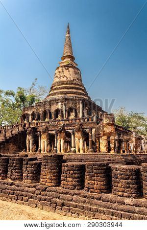 Ancient Si Satchanalai Historical Park, A Historical Park In Si Satchanalai District, Sukhothai Prov