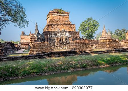 Ancient Si Satchanalai Historical Park, A Historical Park In Si Satchanalai District, Sukhothai Prov