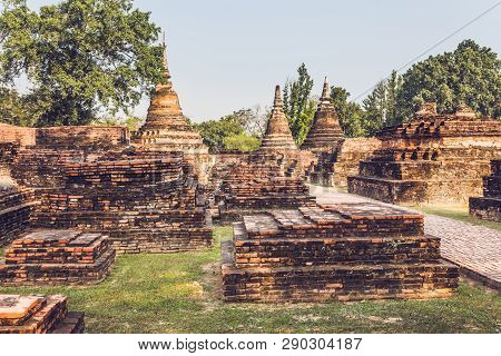 Ancient Si Satchanalai Historical Park, A Historical Park In Si Satchanalai District, Sukhothai Prov