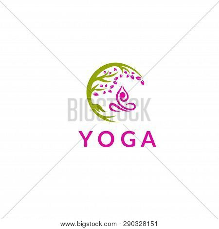 Yoga Logo Design - Stock Vector Illustration