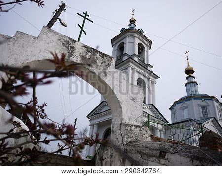 St. Pafnutyev Borovsky Monastery. Kaluga Region. Holy Place, Holiday, Easter, Spring, Bell, Chapel, 